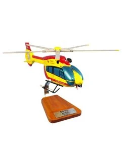 Maquette Bois Airbus H145D3 Dragon Sécurité Civile F-ZBQN - 1/28e