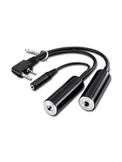 Adaptateur Casque Aviation Double Jacks Pour Radios Portatives ICOM - OPC-499
