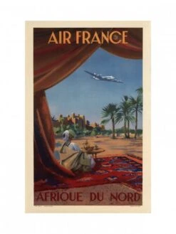 Affiche Air France « Afrique Du Nord » - 50 X 70 Cm