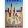 Affiche Air France « Amérique Du Nord » - 50 X 70 Cm -BOUTIQUE AERO affiche air france amerique du nord petit modele