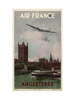 Affiche Air France « Angleterre » - 50 X 70 Cm