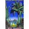 Affiche Air France « Antilles - Amérique Centrale » - 50 X 70 Cm -BOUTIQUE AERO affiche air france antilles amerique centrale petit modele