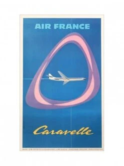 Affiche Air France « Caravelle » - 60 X 80 Cm