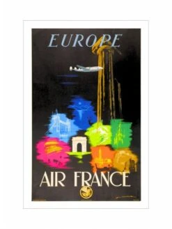Affiche Air France « Europe » - 50 X 70 Cm