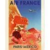 Affiche Air France « Paris - Mexico Direct » - 60 X 80 Cm -BOUTIQUE AERO affiche air france paris mexico sprout 1952