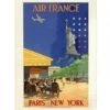 Prêt à Encadrer Air France « Paris - New York » - 40 X 50 Cm -BOUTIQUE AERO affiche air france paris new york 40 x 50 cm