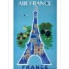 Affiche Air France « Paris - Tour Eiffel » - 50 X 70 Cm -BOUTIQUE AERO affiche air france paris tour eiffel petit modele