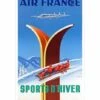 Affiche Air France « Sports D'hiver » - 50 X 70 Cm -BOUTIQUE AERO affiche air france sports d hiver petit modele