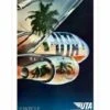 Affiche Air France « UTA » - 50 X 70 Cm -BOUTIQUE AERO affiche air france uta le pacifique petit modele