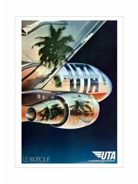 Affiche Air France « UTA » - 50 X 70 Cm 3 Affiche Air France « UTA » - 50 X 70 Cm