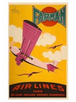 Affiche Air France « Farman » - 62 X 100 Cm