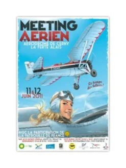 Affiche « Meeting La Ferté-Alais 2011 » - 50 X 70 Cm