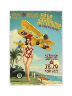 Affiche « Meeting La Ferté-Alais 2021 » - 50 X 70 Cm