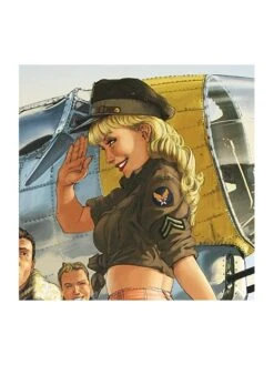 Affiche Pin-Up Sur La Jeep - Romain HUGAULT - 70 X 50 Cm -BOUTIQUE AERO affiche pin up sur la jeep romain hugault 70 x 50 cm 3