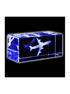 Bloc De Verre Airbus A340 (30 X 30 X 70 Mm)