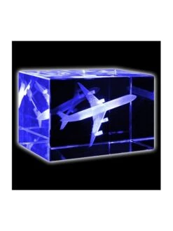 Bloc De Verre Airbus A340 (50 X 50 X 80 Mm)