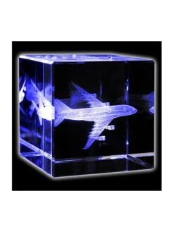 Bloc De Verre Airbus A380 (60 X 60 X 60 Mm)