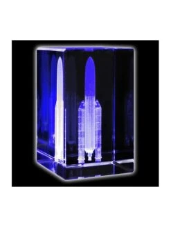 Bloc De Verre Ariane 5 (50 X 50 X 80 Mm)