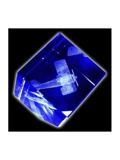 Bloc De Verre Biplan (60 X 60 X 60 Mm) Pan Coupé