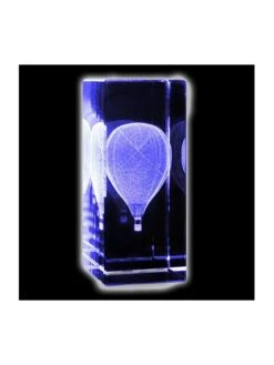 Bloc De Verre Montgolfière (30 X 30 X 70 Mm)