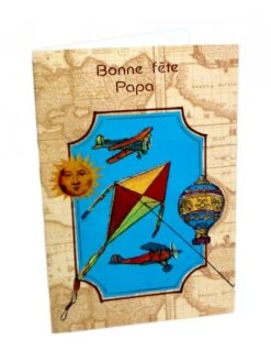 Carte Bonne Fête Papa (soleil Et Cerf-volant)