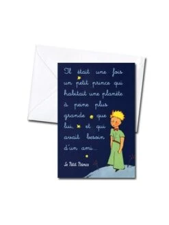 Carte Double Petit Prince : Il était Une Fois...