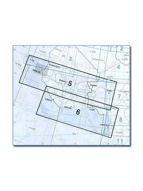 Carte Jeppesen Afrique En Route Haute Et Basse Altitude A(H/L) 5/6 3 Carte Jeppesen Afrique En Route Haute Et Basse Altitude A(H/L) 5/6