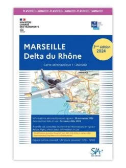 Carte SIA 2024 - 2e édition - 1/250 000e Marseille Delta Du Rhône - Version PLASTIFIÉE
