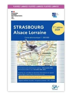Carte SIA 2024 - 2e édition - 1/250 000e Strasbourg Alsace Lorraine - Version PLASTIFIÉE