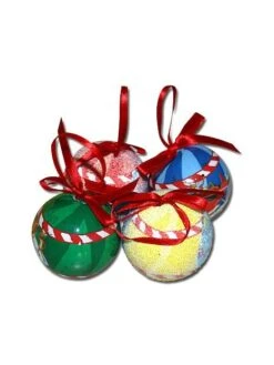 Décoration De Noël En Plastique - Lot De 4 Boules De Noël