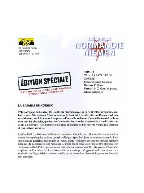 Escadrille Normandie-Niemen - Tome 3 : La Bataille De Koursk (Édition Spéciale) 6 Escadrille Normandie-Niemen - Tome 3 : La Bataille De Koursk (Édition Spéciale) – Image 4