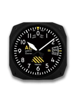 Horloge Murale Trintec Style Altimètre Moderne, Marquage Jaune