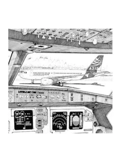 Illustration Airbus Série A318 / A319 / A320 / A321 - Tableau De Bord -BOUTIQUE AERO illustration airbus serie a318 a319 a320 a321 tableau de bord 3
