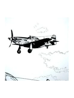 Illustration North American Mustang P51D - Extérieur -BOUTIQUE AERO illustration north american mustang p51d exterieur 1