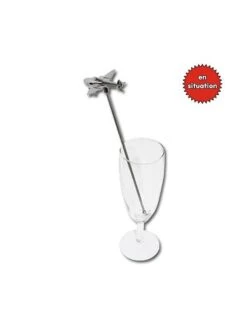Lot De 4 Agitateurs à Cocktail - Forme Avion -BOUTIQUE AERO lot de 4 agitateurs a cocktail forme avion 5