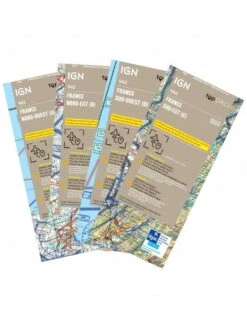 Lot Des 4 Cartes IGN OACI 2024 1/500 000e - Version PAPIER