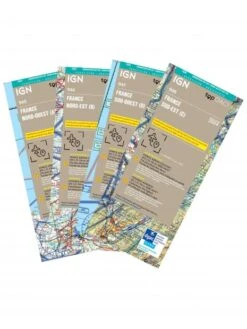 Lot Des 4 Cartes IGN OACI 2024 1/500 000e - Version PLASTIFIÉE