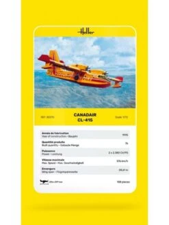 Heller Maquette à Monter CL 415 Canadair - 1/72e -BOUTIQUE AERO maquette a monter cl 415 canadair 1 72e 1