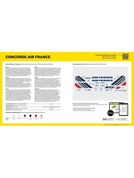 Heller Maquette à Monter Concorde Air France - 1/125e 5 Heller Maquette à Monter Concorde Air France - 1/125e – Image 3