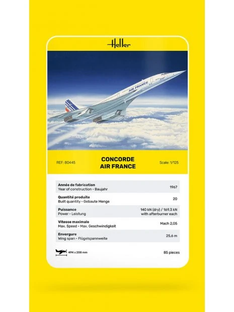 Heller Maquette à Monter Concorde Air France - 1/125e 6 Heller Maquette à Monter Concorde Air France - 1/125e – Image 4
