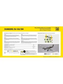 Heller Maquette à Monter Junkers JU52 - 1/72e -BOUTIQUE AERO maquette a monter ju52 junker 1 72e 2