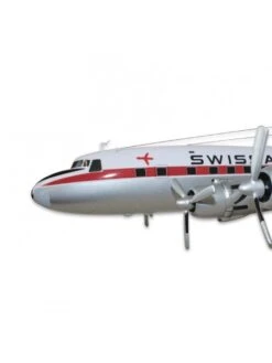 Maquette Bois Swissair Douglas DC6B HB-IBZ « Basel-Land » -BOUTIQUE AERO maquette bois douglas dc 6b hb ibz swiss air 3