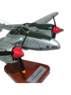 Maquette Bois P38 F5 Lightning Savoie Saint Exupéry -BOUTIQUE AERO maquette bois p38 f5 lightning savoie st exupery 2