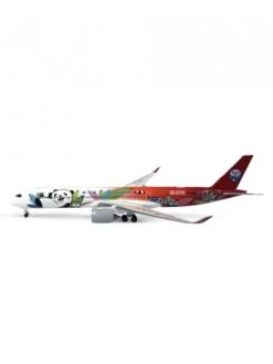 Maquette Métal Sichuan Airlines Airbus A350-900 ''Panda Route'' B-306N 1/500e