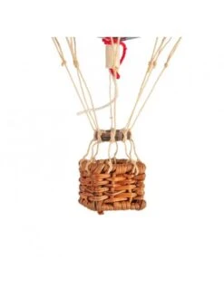 Maquette Bois Montgolfière à Suspendre Rayures Ivoires Et Noir - Diamètre 8,5 Cm -BOUTIQUE AERO maquette montgolfiere bleue diametre 42 cm 11