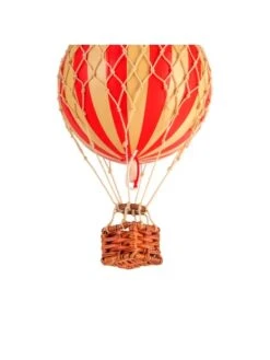 Montgolfière Rouge à Suspendre - Diamètre 8,5 Cm -BOUTIQUE AERO maquette montgolfiere rouge diametre 8 cm 1