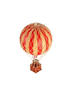 Montgolfière Rouge à Suspendre - Diamètre 8,5 Cm -BOUTIQUE AERO maquette montgolfiere rouge diametre 8 cm 2
