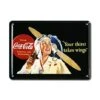 Mini Plaque Décorative Coca-Cola Flyer Avec Fond Noir -BOUTIQUE AERO mini plaque decorative coca cola flyer avec fond noir