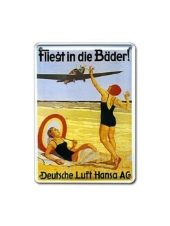 Mini Plaque Décorative Fliegt In Die Bäder
