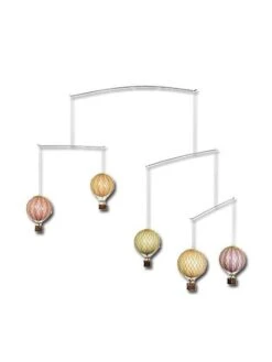 Mobile Montgolfières Couleurs Pastels -BOUTIQUE AERO mobile montgolfieres couleurs pastels 5